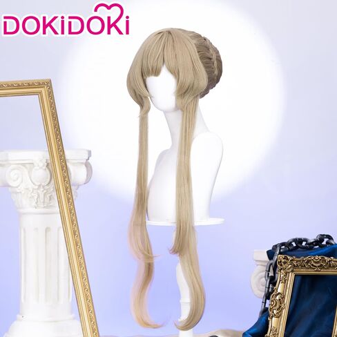 KIRA KIRA Genshin Sandrone Cosplay Wig Game Genshin Sandrone Wig 80cm Long Straight Dirty Blonde Hair for Cosplay Song of the Welkin Moon in Kuwait