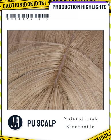 KIRA KIRA Genshin Sandrone Cosplay Wig Game Genshin Sandrone Wig 80cm Long Straight Dirty Blonde Hair for Cosplay Song of the Welkin Moon in Kuwait