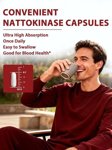 Nattokinase 4000 FU Per Serving, Derived from Japanese Natto, Systemic Enzymes for Heart and Circulatory Support, 60 Vegan Capsules, Non GMO in Saudi Arabia