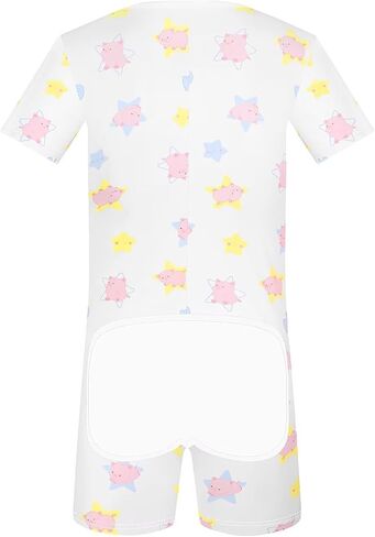 Landofgenie Adult Onesie for Men One Piece Romper Mens Bodysuit Cute Piggy Print Back Cutout Multiple Sizes in Kuwait