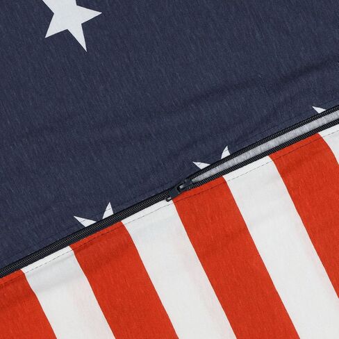 بذلة بغطاء للرأس من Seven Times Six Stars and Stripes للرجال ذات العلم الوطني قطعة واحدة وسحاب in Kuwait