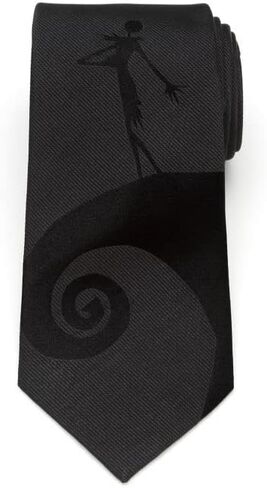 Cufflinks Inc. Disney Necktie for Men – Jack Skellington Black Men's Silk Tie – Subtle Vintage-Inspired Disney Accessory for Office or Gifts in Kuwait