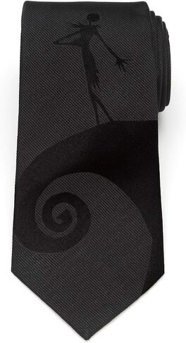 Cufflinks Inc. Disney Necktie for Men – Jack Skellington Black Men's Silk Tie – Subtle Vintage-Inspired Disney Accessory for Office or Gifts in Kuwait