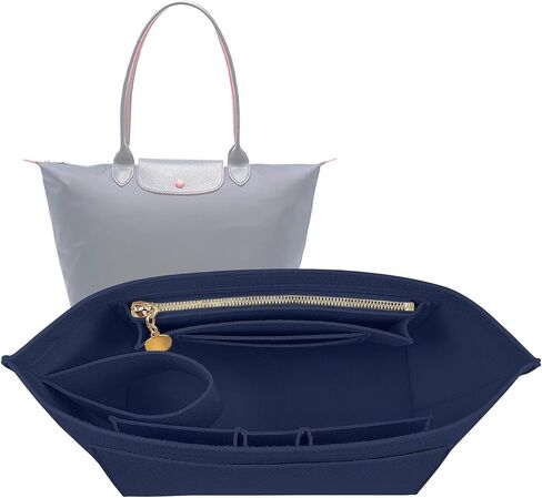 Lckaey Felt Handbag Organizer Insert for Longchamp Le Pliage, Universal Purse Insert for Most Tote Bags & Handbags 041coffee-M in Kuwait