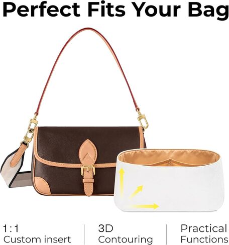 Handbag Organizer Insert for LV Diane, Custom Fit Inside Premium Vanile Lightweight Water Resistant Purse Insert Accessories in Saudi Arabia
