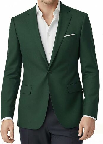 Men's Slim Fit Blazer One Button Suit Jacket Lightweight Sport Coat Wedding Prom Party Business Dating in Kuwait