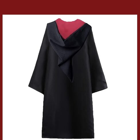 Wizard Costume for Adults, 4 Pcs Magic Robe Set Wand Tie Scarf, Halloween Cosplay Outfit for Men Women in Saudi Arabia