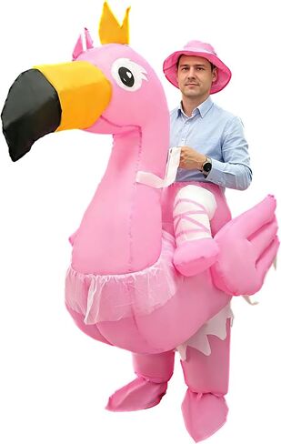 HZGDEJTG Flamingo Inflatable Suit - Adult Fun Costume, Perfect for Parties, Gatherings, Festivals, and Costume Parties in Saudi Arabia