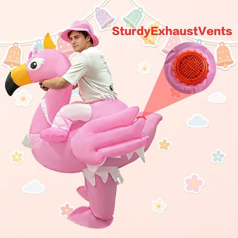 HZGDEJTG Flamingo Inflatable Suit - Adult Fun Costume, Perfect for Parties, Gatherings, Festivals, and Costume Parties in Saudi Arabia