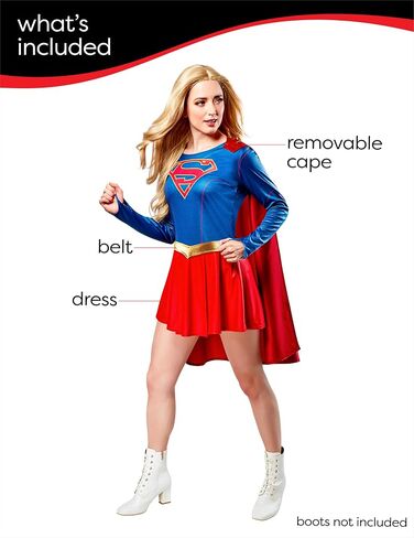 Rubies at Party City DC Superheroes Supergirl TV Series: Supergirl Costume Dress for Adults, Women's Costume in Saudi Arabia