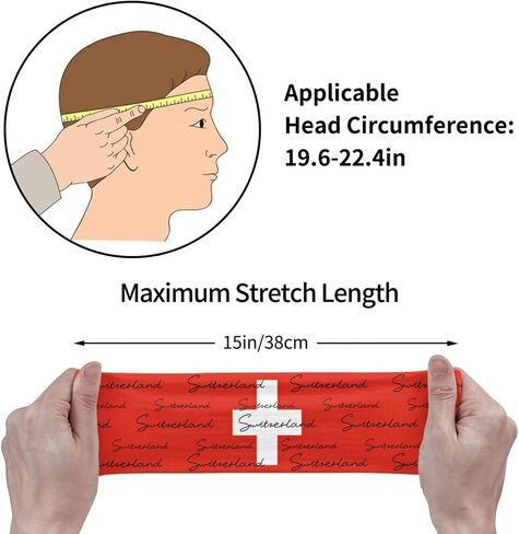 Cute Flag Headband Elastic Sweatband Patriotic Sports Headband for Cycling Football Walking in Kuwait
