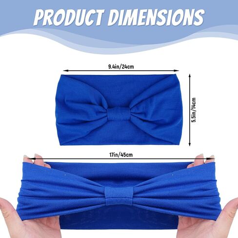 6 Pack Wide Elastic Sports Headbands for Women Non-Slip Sweatbands for Running Yoga Workout Makeup Soft Stretchy Hair Accessories(Grey/Blue/Brown/White/Pink/Black) in Kuwait