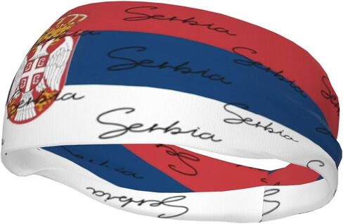 Cute Flag Headband Elastic Sweatband Patriotic Sports Headband for Cycling Football Walking in Kuwait
