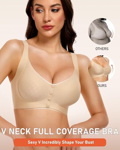 Gailife Jelly Front Closure Bras for Women No Underwire Wireless Comfort Mastectomy Post Surgery Bralettes for Older Women in Saudi Arabia