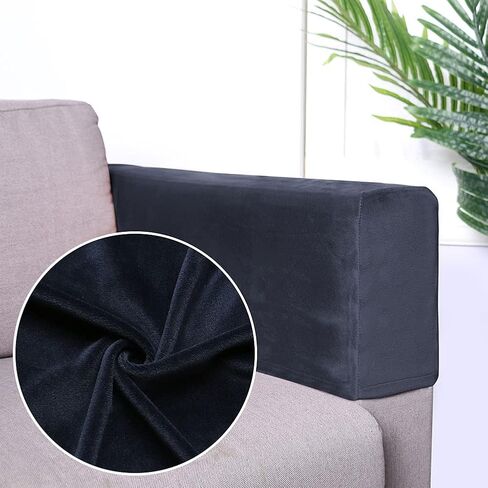 Sofa Armrest Cover,2 PCS Stretch Arm Covers for Chairs Couch Sofa Armchair,Slipcovers for Recliners (Color:Navy Blue) in Saudi Arabia