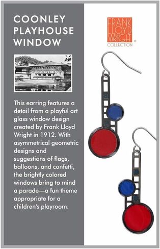 Frank L. Wright Coonley Playhouse Earrings in Kuwait