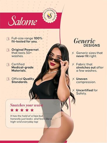 Salome Seamless Thong Bodysuit ShapewearTummy Control Bodysuit | Built-in Bra Full Faja Body Shapewear for Women in Saudi Arabia