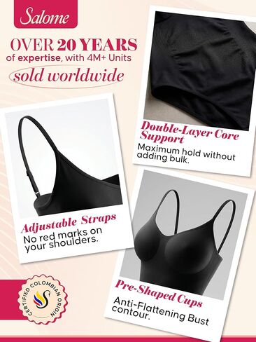 Salome Seamless Thong Bodysuit ShapewearTummy Control Bodysuit | Built-in Bra Full Faja Body Shapewear for Women in Saudi Arabia