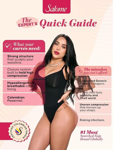 Salome Seamless Thong Bodysuit ShapewearTummy Control Bodysuit | Built-in Bra Full Faja Body Shapewear for Women in Saudi Arabia
