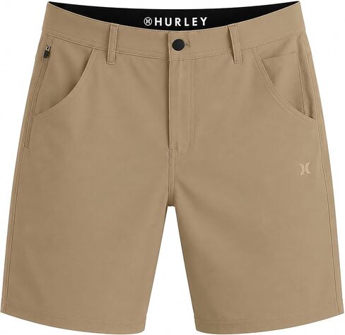 Hurley Mens Shorts, 4-Way Stretch Lightweight Quick Dry Trek Hybrid Shorts for Men with Pockets - Khaki 34 in Kuwait