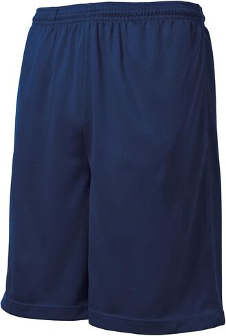 Joe's USA - Men's Moisture-Wicking Long Mesh Shorts, Pockets-True Navy-4XL in Kuwait