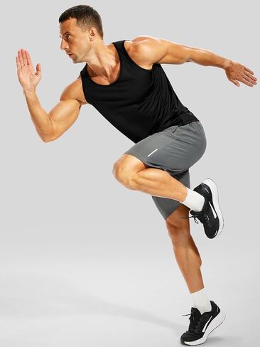 3 Pack Men's Tank Tops Sleeveless Shirts Undershirt Quick Dry Sports Athletic Workout Gym Muscle in Kuwait