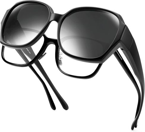 Polarized Sunglasses Over Glasses Women, Fit Over Glasses Sunglasses,Cat Eye Trendy Sun Shades UV400 Protection in Kuwait