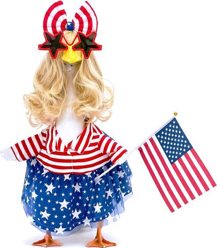4th of July Porch Goose Outfits Patriotic Porch Goose Outfits Fits 23" Cement Plastic Goose Statue for Independence Day Flag Day 250th Anniversary Outdoor Patio Yard Lawn Decor in Saudi Arabia