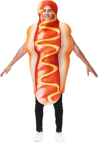 Seasons Hot Dog Halloween Costume for Men, Funny Fancy Dress Cosplay for Adult in Kuwait