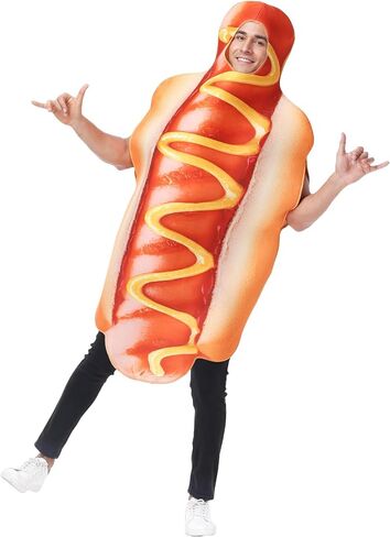 Seasons Hot Dog Halloween Costume for Men, Funny Fancy Dress Cosplay for Adult in Kuwait