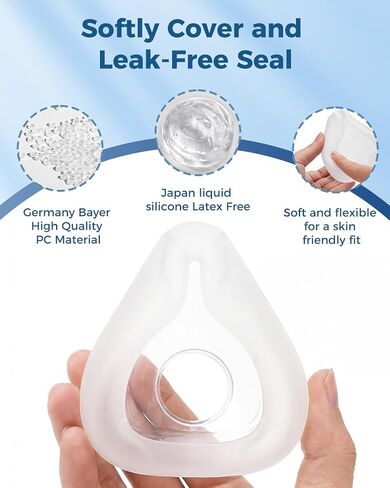 Full Face CPAP Masks, Comfort Series Nasal CPAP MASK, Replacement Mask Set for F20,Cpap Masks Includes Headgear, Cushion, Frame and Elbow Medium | Full Face CPAP Masks,Replacement Mask Set for F20,Cpap Masks Includes Headgear, Cushion, Frame and Elbow Med in Saudi Arabia