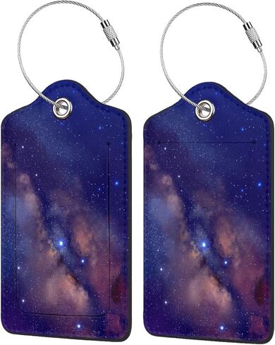 2 Pack Luggage Tag Leather Baggage 1913 Tag with Stainless Steel Loop Privacy Cover for Sorority Gifts in Kuwait