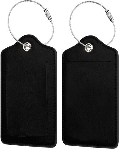 2 Pack Luggage Tag Leather Baggage 1913 Tag with Stainless Steel Loop Privacy Cover for Sorority Gifts in Kuwait
