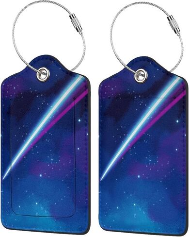 2 Pack Luggage Tag Leather Baggage 1913 Tag with Stainless Steel Loop Privacy Cover for Sorority Gifts in Kuwait