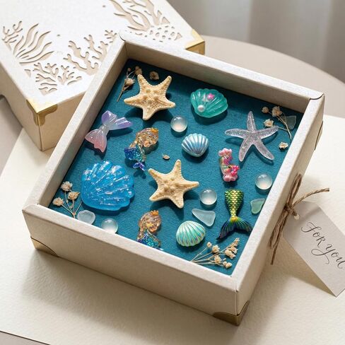 16PCS Mermaid Shoe Charms, Ocean Beach Shell Starfish Decoration Charms, Cute Waterproof Shoe Accessories for Shoes Bracelets Bags (SET B) in Saudi Arabia