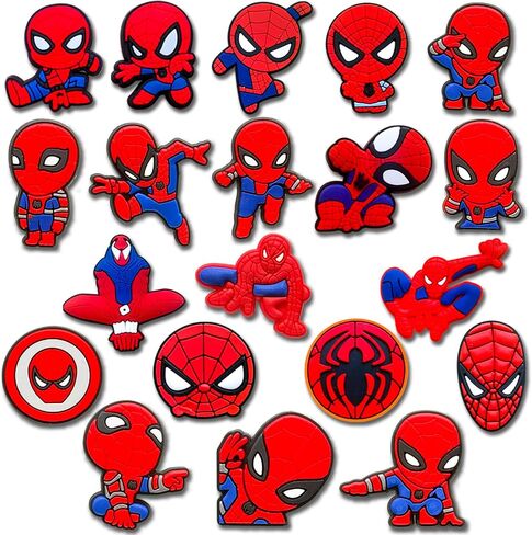 20Pcs Shoe Decoration Charms for Croc Clog Sandals, Cartoon Shoe Accessories Charms for Gifts in Saudi Arabia