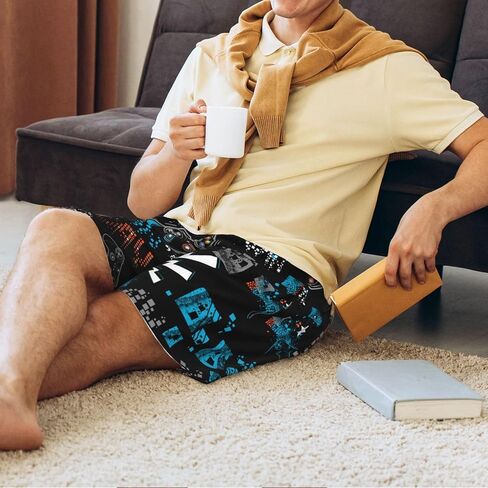 Ocean Sea Star Shell Starfish Coral Coastal Nautical Pajama Shorts For Men Sleep Pjs Bottoms Lounge Pants With Pocket in Saudi Arabia