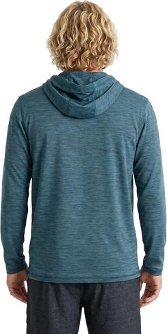 Spyder Men's Hooded Long Sleeve Rashguard – Quick-Dry Swim Shirt Sun Protection, Performance Hoodie, Stargazer, X-Large in Saudi Arabia