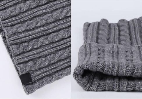 Hat Beanie+Scarf+Gloves Men and Women Warm Fleece Knit Winter Beanie Gloves Neck Warmer Set 3 in Set for Adult in Kuwait