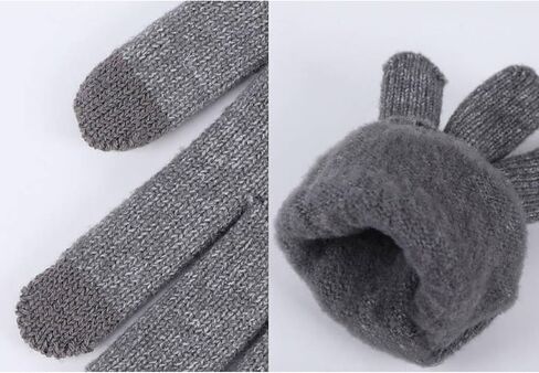 Hat Beanie+Scarf+Gloves Men and Women Warm Fleece Knit Winter Beanie Gloves Neck Warmer Set 3 in Set for Adult in Kuwait