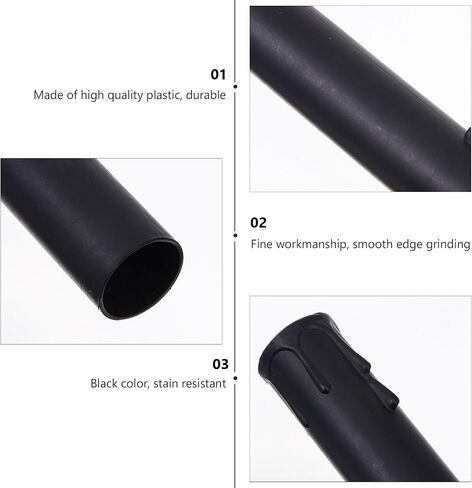 ULTECHNOVO 20pcs Black Plastic Candle Socket Covers Teardrop Sleeves for Candelabra Base Chandelier Lamp Holder Tubes 22x105mm Replacement Parts for Home Lighting in Kuwait
