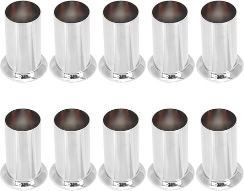VALICLUD 10pcs Crystal Chandelier Lamp Holder Sleeves 30x60mm Chrome Candle Light Cover Socket Lighting Accessories for Home Décor and Candle Fixtures in Kuwait
