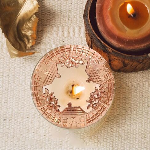 Vintage Candle Topper Lid Sleeves Candle Cover Shade Accelerate Melting for Jar Candles, Golden in Kuwait