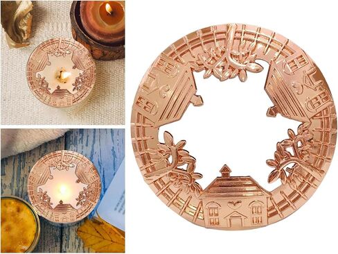 Vintage Candle Topper Lid Sleeves Candle Cover Shade Accelerate Melting for Jar Candles, Golden in Kuwait