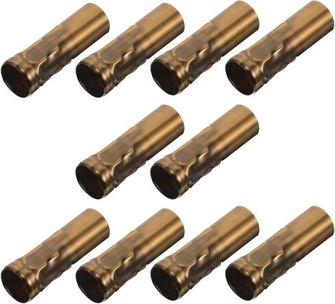 NUOBESTY 10pcs Vintage Metal Candle Covers 25x80mm Antique Copper Hanging Lamp Sleeves Drip-proof Crystal Chandelier Light Accessories for Home Party Decor in Kuwait