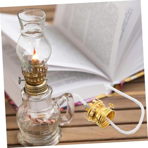 Cabilock Oil Lamp Parts Kit Kerosene Lamp Wick Holder Metal Burner Replacement Wick Hardware Fits Vintage Retro Lamps in Kuwait