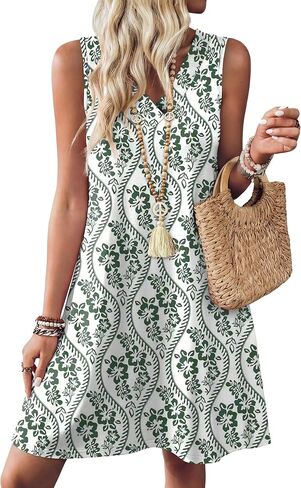 WIHOLL Summer Dresses for Women Beach Vacation Clothes Sundress Dress Hawaiian Boho Dresses Fashion Travel Cruise Outfits in Kuwait
