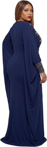 Casual Nightgown Maxi Kaftan Cocktail Dress for Summer Spring (Blue) | Caftan for Women Woman Long Dresses Wedding Guest Gala Prom Night Bridal Shower in Saudi Arabia