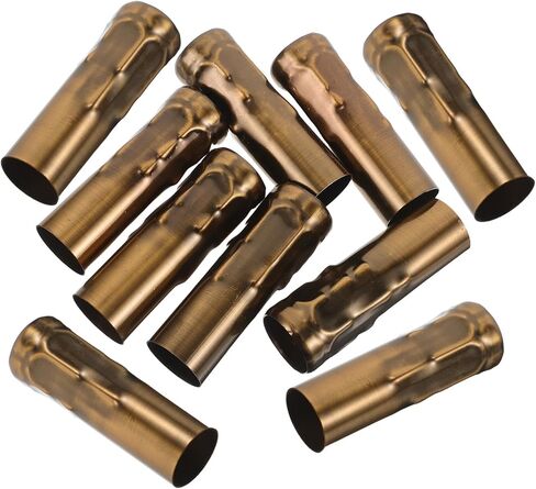 PRETYZOOM 10pcs Vintage Candle Sleeve Covers 25x80mm Iron Chandelier Socket Holders Bulb Base Covers for DIY Crystal Lamp Installation and Hanging Light Fixtures in Kuwait