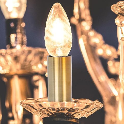 Luxshiny 6 قطعة أجزاء الثريا الكريستال E14 قاعدة مصابيح كم التشفيه غطاء النحاس إنهاء الإضاءة الملحقات لتركيبات مصباح قلادة in Kuwait